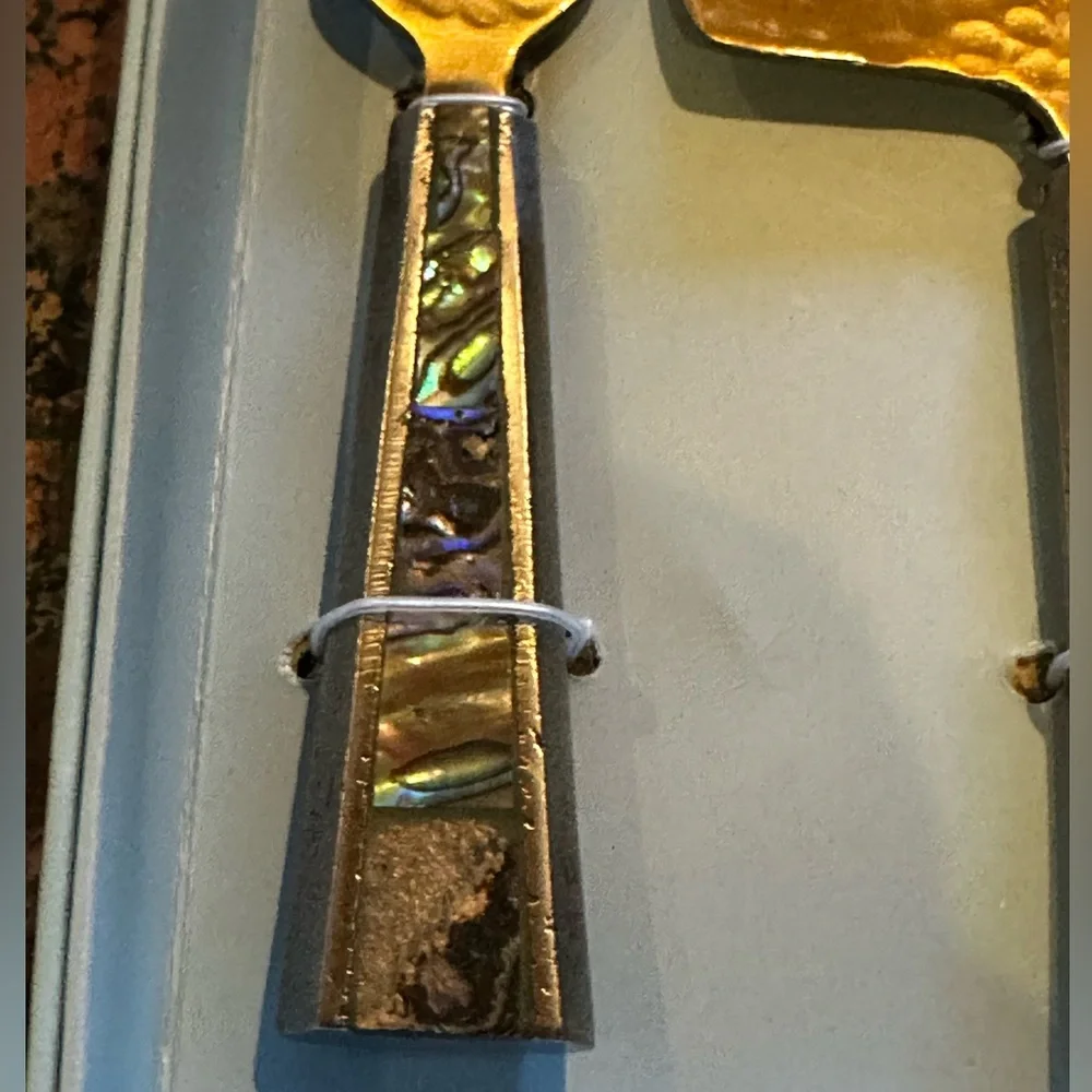 Anthropologie Arctic Twilight Cheese Knives Set Of 3